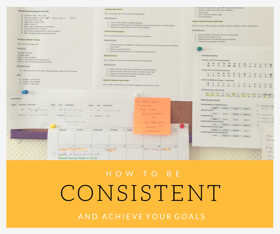 how to be consistent and achieve your goals